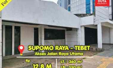 Dijual Ruang Usaha di Supomo Tebet Harga Dibawah NJOP Jalan Raya Utama
