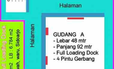 Jual Gudang 3 Unit Luas di Area Kawasan Tambaksawah Sidoarjo