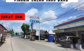 dijual ruko indomaret lokasi pinggir jalan sako baru