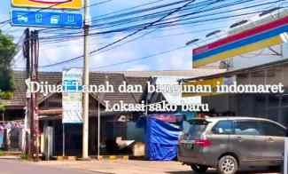 dijual ruko indomaret lokasi pinggir jalan sako baru