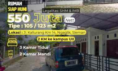 Rumah Luas di jl. Kaliurang km 14 Cuma 2 km ke Kampus Uii, Jogja