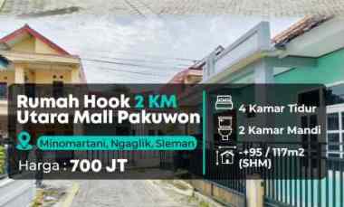 Rumah Hook 2 km ke Utara Ringroad, Kampus Upn Pakuwon Mall, 5 KM UGM