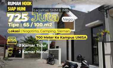 dijual rumah 700 meter kampus unisa ringroa