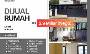 Rumah Kokoh 2 Lantai Super Strategis di Komplek Antapani Kota Bandung