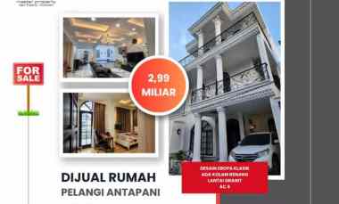 Rumah 3 Lantai Type Eropa Klasik Modern di Cluster Antapani Bandung