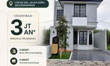 Rumah 2 Lantai Lokasi di Cluster Arjowinangun Kota Malang