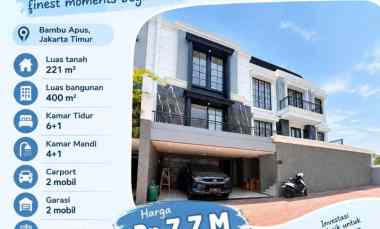 dijual rumah bambu apus