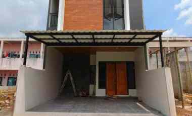 Rumah Baru 2 Lantai Design Scandinavian di Bambu Apus Jaktim