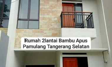 Rumah 2 lantai Bambu Apus Pamulang Tangerang Selatan Sisa 1 Unit Lagi
