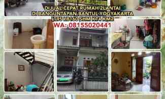 Dijual Cepat Rumah 2 lantai di Banguntapan Bantul Diy. Lt95 Lb160 Shm