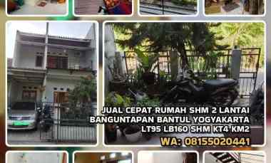 Dijual Rumah Shm 2 Lantai di Banguntapan Bantul Yogyakarta. LT95 LB160