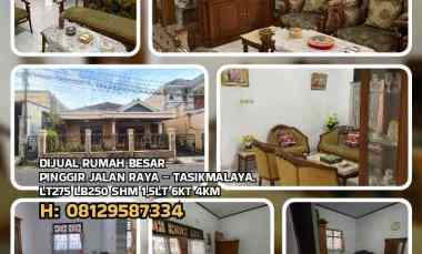 Dijual Rumah Besar Pinggir Jalan Raya Tasikmalaya. Shm Lt275 Lb250