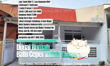 Dijual Rumah Batu Ceper Indah Tangerang 3KT