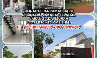 Dijual Cepat Rumah Baru di Bintaro Jakarta Selatan. Jarang Ada, Murah