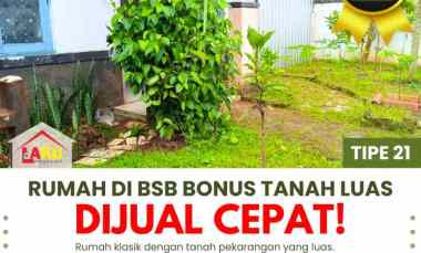 Dijual Rumah Siap Huni di BSB Mijen Semarang Bonus Tanah