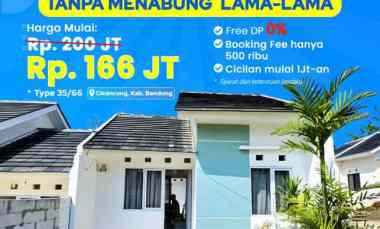 Dijual Cepat Rumah Subsidi Cicilan Flat Bebas Banjit di Bandung Timur