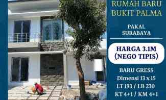 Dijual Rumah Hook Baru Bukit Palma Citraland Surabaya 3.1M Nego Tipis