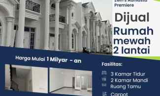 dijual rumah cantik modern classik dua lantai