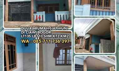 Dijual Rumah Siap Huni di Ciawi Bogor. Lt135 Lb110 Shm Kt2 Km2