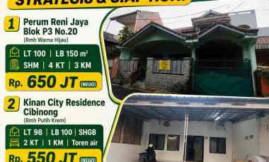 Jual 2 Rumah Siap Huni Perum Reni Jaya dan Kinan City Residence