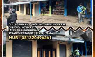 Dijual Rumah Warung 5 Rollingdoor di Bandung Barat. Lt215 Full Bang