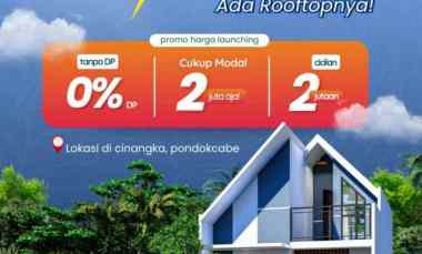 Cluster 2 juta all in Tipe Mazanin di Cinangka Sawangan Depok