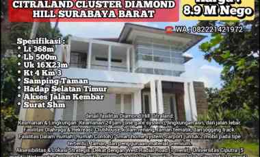 Perumahan Citraland Cluster Diamond Hill Surabaya Rumah 2 Lantai Hook