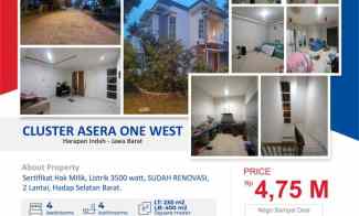 dijual rumah claster asera one wets