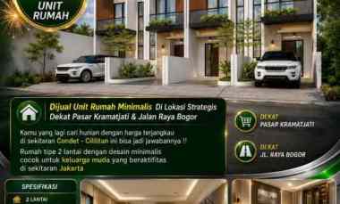 Rumah Minimalis 2 Lantai Area Condet Cililitan Jakarta Timur