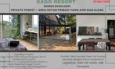 Rumah Mewah Gaya Downslope-dengan Hutan Pribadi-dago Resort