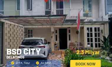 Rumah Dijual di Delatinos Cluster Costarica BSD, Tangerang Selatan