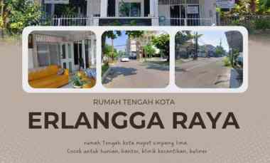 Rumah Tengah Kota Erlangga Raya 200 M dari Simpang Lima