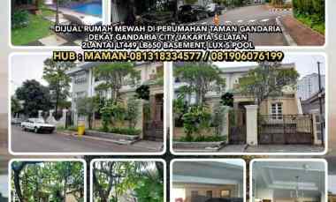 Dijual Rumah Mewah di Perum Taman Gandaria dekat Gandaria City Jaksel