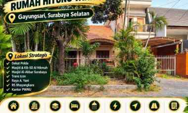 Dijual Rumah Hitung Tanah Lokasi Gayungsari Surabaya Selatan