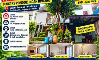 Rumah Dijual Pondok Kacang Barat dekat RS Pondok Indah Bintaro