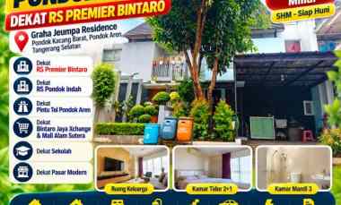 Rumah Dijual Pondok Aren dekat RS Premier Bintaro, LT 81 LB 100