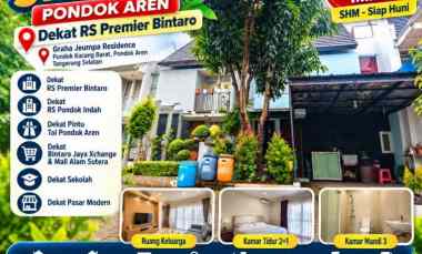 Rumah Strategis Pondok Aren dekat RS Premier Bintaro SHM