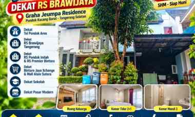 Rumah Dijual Pondok Aren dekat RS Brawijaya, LT 81 LB 100