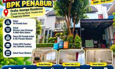 Rumah Strategis Pondok Aren Bpk Penabur Lt 81 Lb 100 Shm