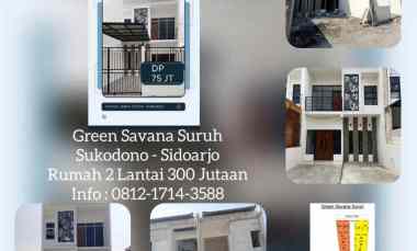 Rumah Baru Murah di Sukodono Sidoarjo 2 Lantai 300 Jutaan Daerah Suruh