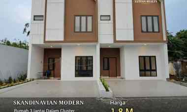Rumah Jagakarsa Skandinavian Modern 3 Lantai dalam Cluster