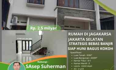 Rumah di Jagakarsa Jakarta Selatan Bagus Kokoh Strategis Bebas Banjir