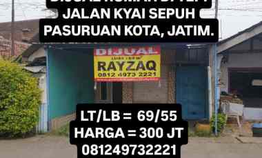 Dijual Rumah di Tepi Jalan Kyai Sepuh Pasuruan Kota Jatim