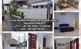 Jual Murah Rumah di Duren Sawit, Jakarta Timur Lt211 Lb 100 Shm 1.5lt