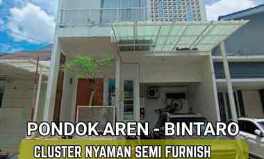 Rumah Dijual di Jalan raya pondok Aren. Bintaro Cluster nyaman dan Asri. dkt sektor 4