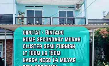 Rumah Dijual di Jalan raya serua. Ciputat. Tangerang selatan Lokasi dalam Cluster one gate