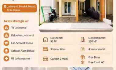 Dijual Rumah di Pondok Melati Bekasi dekat Kelurahan Jatimurni