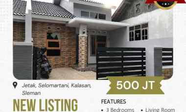 Jual Rumah Siap Huni Type Luas 80/104m2 di Kalasna Sleman Cuma 500 Jut