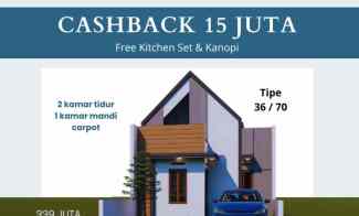 Cashback 15 juta, Free Kitchen Set dan Kanopi di Perumahan Baki