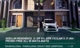 Rumah Konsep Mezzanine hanya 3jt-an/bln DP 0,dekat Tol BSD